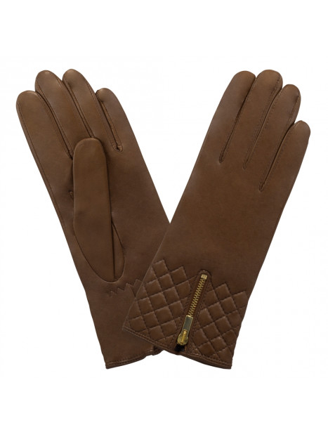 matelassé poignet zip doublé soie glove-story - MEGABAGS