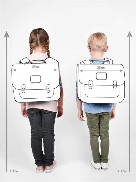 cartable 2 compartiments 35cm cameleon - MEGABAGS