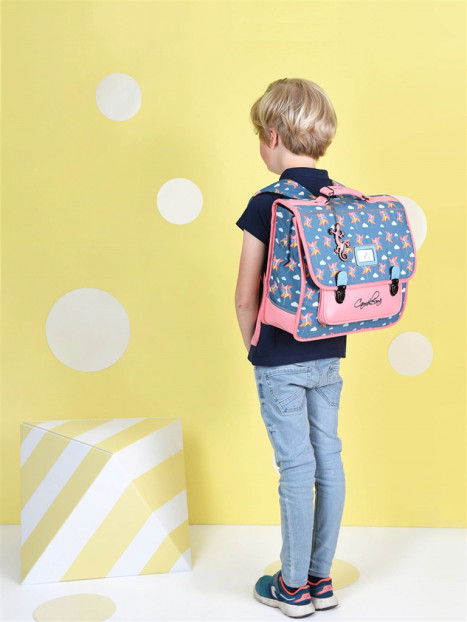 cartable 2 compartiments 38cm cameleon - MEGABAGS