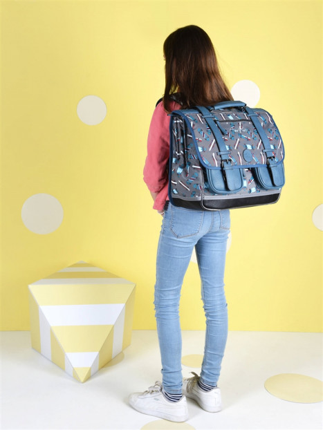 cartable 3 compartiments 41 cm cameleon - MEGABAGS