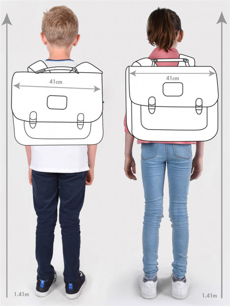 cartable 3 compartiments 41 cm cameleon - MEGABAGS