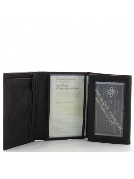 portefeuille identite zip 3 volets arthur & aston - MEGABAGS