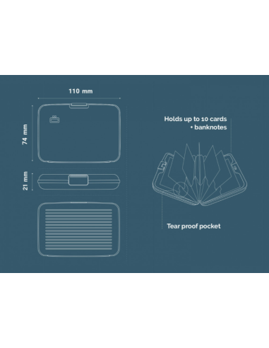 porte carte de credit alu