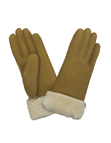 gants dame mouton retourné - cousu main