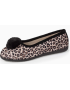ballerines ergo pompon fausse fourrure