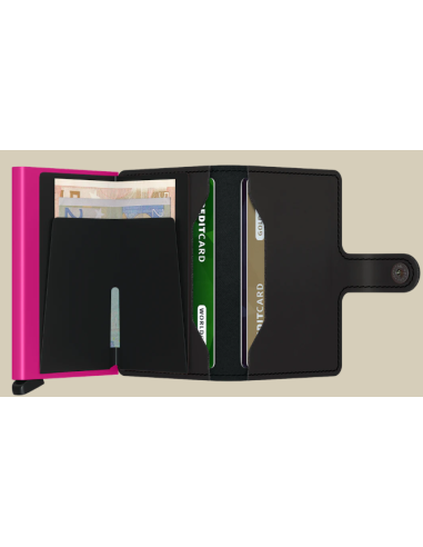 etui cb + billet fermeture pression