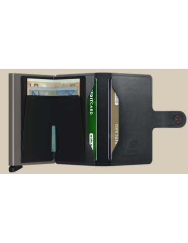 etui cb + billet fermeture pression