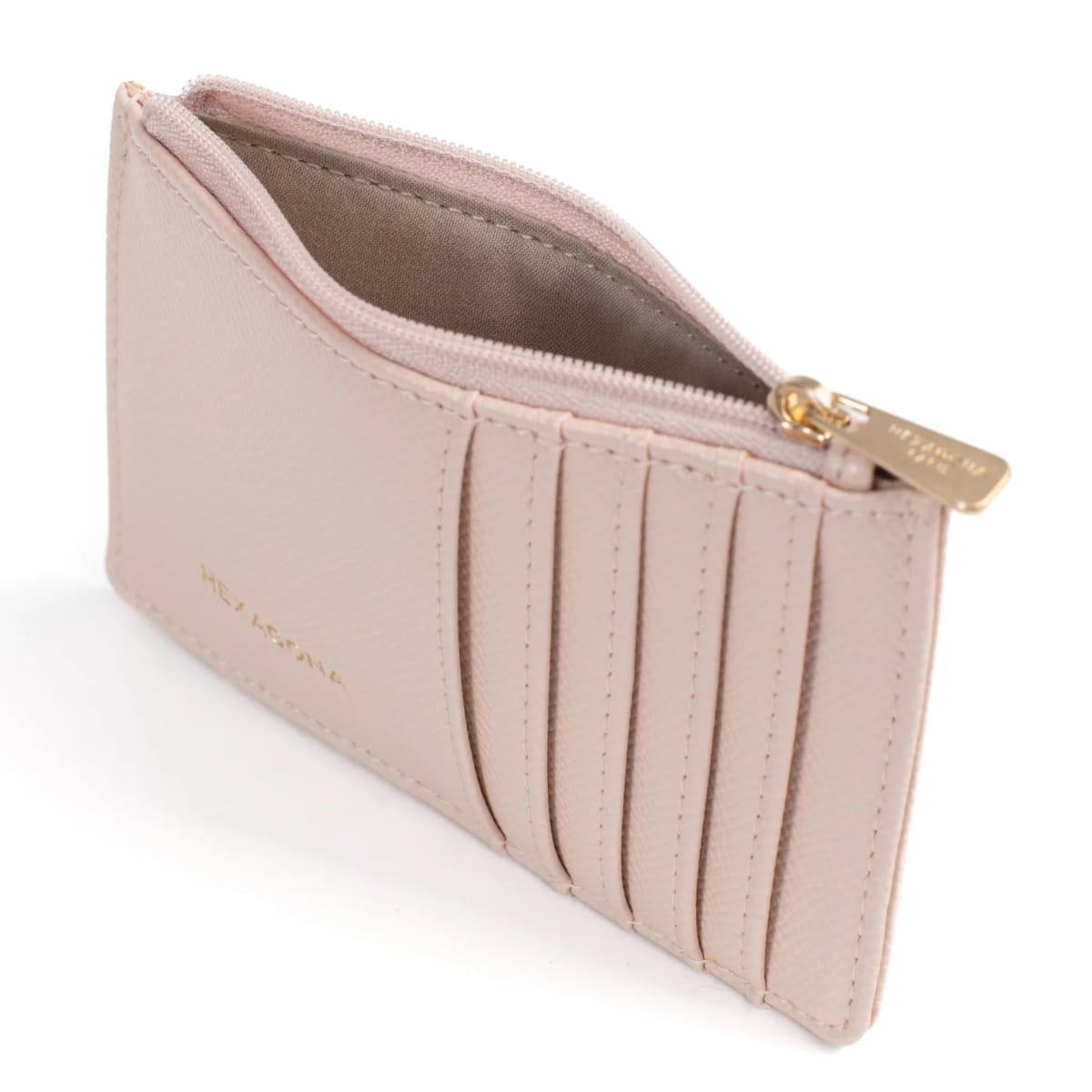 Porte-cartes plat zippé Hexagona Cali poudre